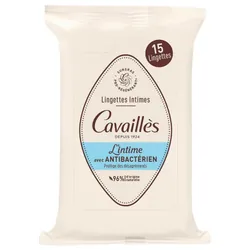 Rogé Cavaillès Lingettes Intimes Antibactérien 15 lingettes