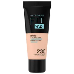Maybelline New York Fit Me ! Fond de Teint Fluide Matte + Poreless 30 ml - Teinte : 230 Beige Sable