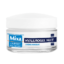 Mixa Expert Peau Sensible – Hyalurogel Nuit Crème-Masque Hydratante Sommeil Réparateur – 50ml