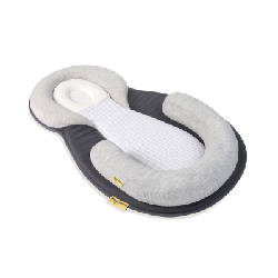 BabyMoov A050406 positionneur de sommeil pour bébé Noir, Gris Coton, Polyester, Polyuréthane