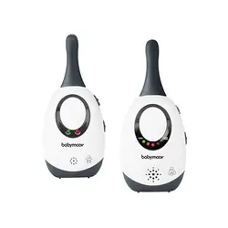 BabyMoov Simply Care Babyphone analogique 2 canaux Gris, Blanc