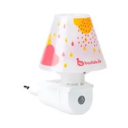 Badabulle B015010 lumière de nuit pour bébé Douille d'alimentation Blanc, Rose 3 W