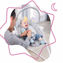 Badabulle B012008 chaises à bascule & trotteurs pour bébé Blanc, Gris - Vue supplémentaire 2