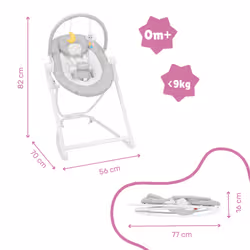 Badabulle B012008 chaises à bascule & trotteurs pour bébé Blanc, Gris - Vue supplémentaire 7