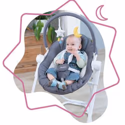 Badabulle B012009 chaises à bascule & trotteurs pour bébé Blanc, Gris - Vue supplémentaire 2