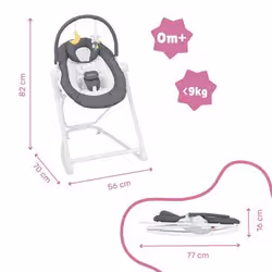 Badabulle B012009 chaises à bascule & trotteurs pour bébé Blanc, Gris - Vue supplémentaire 7