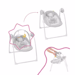 Badabulle B012303 balançoire pour bébé Siège de balançoire pour bébé 1 siège(s) Gris, Blanc - Vue supplémentaire 6