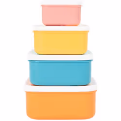 Badabulle B005800 gamelle Ensemble boîte repas Polypropylène (PP) Bleu, Orange, Rose, Jaune 4 pièce(s) - Vue supplémentaire 2