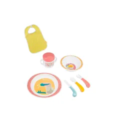 Badabulle Yummy sets pour les repas du nourrisson Rose, Blanc, Jaune