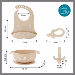 BabyMoov Set First ISY Fox sets pour les repas du nourrisson Beige, Blanc - Vue supplémentaire 7