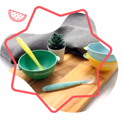 Badabulle Lot de 6 cuillères en silicone - Vue supplémentaire 2