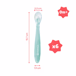 Badabulle Lot de 6 cuillères en silicone - Vue supplémentaire 4