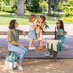 Badabulle Wickelrucksack sac à dos Sac à dos de voyage Beige, Vert Coton, Polyester, Poly-acétate de vinyle (PEVA) - Vue supplémentaire 4