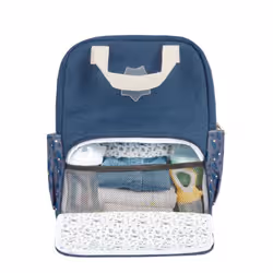 Badabulle B043039 sac à dos Sac à dos de voyage Beige, Bleu Coton, Polyester, Poly-acétate de vinyle (PEVA) - Vue supplémentaire 3