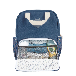 Badabulle B043039 sac à dos Sac à dos de voyage Beige, Bleu Coton, Polyester, Poly-acétate de vinyle (PEVA)