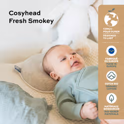 BabyMoov Cosyhead appuies-têtes pour bébés Coton Gris, Blanc - Vue supplémentaire 2