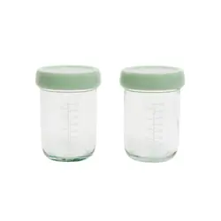 Badabulle B004307 pot pour bébé alimentaire Vert, Transparent