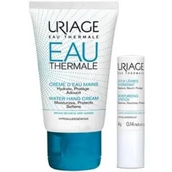 Uriage Crème d'Eau Mains 30 ml + Uriage Stick Lèvres Hydratant 4 g