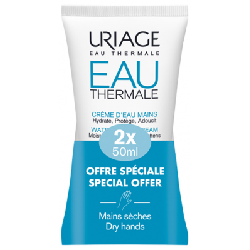 Creme D'eau Mains Seches 2x50ml Eau thermale et Hydratation Uriage