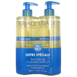 Huile Lavante Apaisante Peaux Tres Seches A Tendance Atopique 2x500ml Xémose Uriage