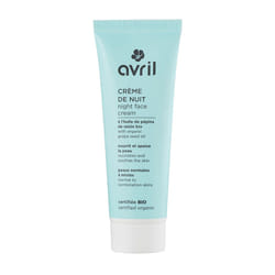 Creme de nuit a l'huile de pepins de raisin bio 50ml Peaux normales a mixtes Avril