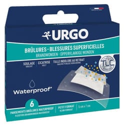 Urgo Brûlures et Blessures Superficielles 6 Pansements Waterproof