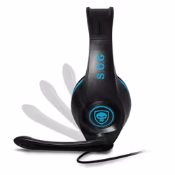 Spirit of Gamer PRO-SH5 Casque Avec fil Arceau Jouer Noir, Bleu - Vue supplémentaire 3