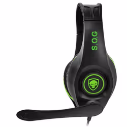 Spirit of Gamer PRO-XH5 Casque Avec fil Arceau Jouer Noir, Vert - Vue supplémentaire 2