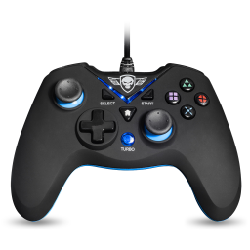 Spirit of Gamer SOG-WXGP accessoire de jeux vidéo Noir, Bleu USB Manette de jeu Analogique/Numérique PC, Playstation 3
