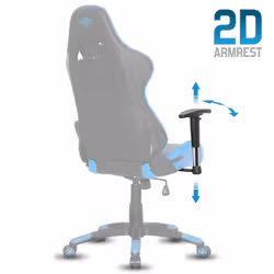 Spirit of Gamer Demon Blue Siège de jeu sur PC Siège rembourré Noir, Bleu - Vue supplémentaire 8