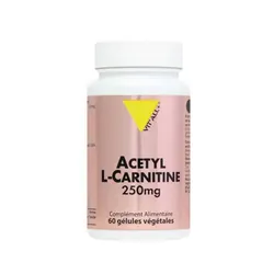 Acetyl L-carnitine 250mg 60 Gélules 250mg Vit'All+