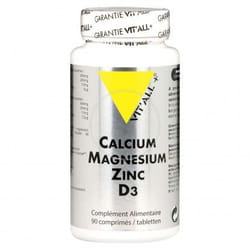 Vitall+ calcium/magnésium/zinc/D3 90 comprimés