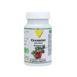 Cranberry Extrait Standardise Bio 400mg 30 Gélules Vit'All+