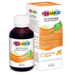 22 Vitamines & Oligo-elements Sirop Orange Abricot 125ml Pediakid