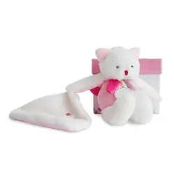 Doudou et Compagnie Les Gommettes - Chat Pantin Avec Doudou Pm - Attache Sucette