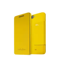 Wiko 92261 coque de protection pour téléphones portables Folio porte carte Jaune