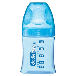 Dodie Biberon Initiation Bleu 150ml - tétine silicone