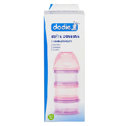 Dodie Boîte Doseuse 3 Compartiments - Couleur : Rose et Mauve