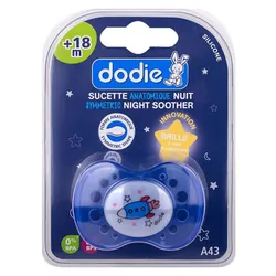 Dodie Sucette Anatomique Nuit Silicone 18 Mois et + N°A43