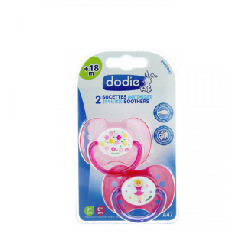 Dodie Sucette Anatomique Silicone Duo Fille +18 Mois