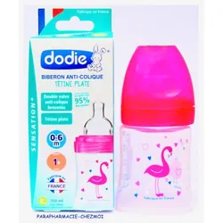 Dodie Biberon rose col étroit 150ml