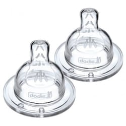 Dodie Sensation+ 2 Tétines Plate Col Large 0-6 Mois Débit 2 Moyen