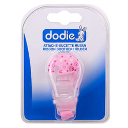 Dodie Attache-Sucette Ruban - Modèle : Coeurs Rose