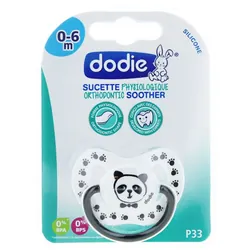 Dodie Sucette Physiologique Silicone 0-6 Mois N°P33 - Modèle : Panda