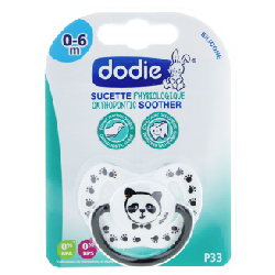 Dodie Sucette Physiologique Silicone 0-6 Mois N°P33 - Modèle : Panda