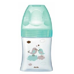 dodie® Biberon verre anti-colique tétine ronde 150 ml Oiseau