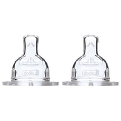 Sensation+ Tetines Plates Col Large En Silicone Debit Rapide +18 Mois Dodie