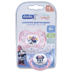 Dodie Disney Baby 2 Sucettes Anatomiques Silicone 6 Mois et + - Modèle : Minnie