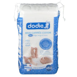 dodie Coton Carré 3en1 60Pcs