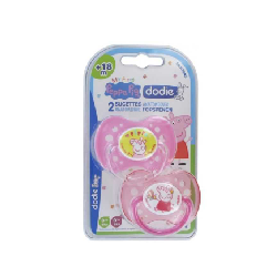 Dodie Peppa Pig 2 Sucettes Anatomiques +18m A80